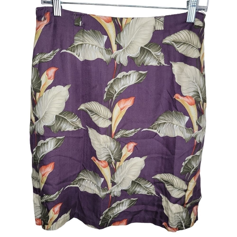 Tommy Bahama Silk Tropical Print Skirt size 10